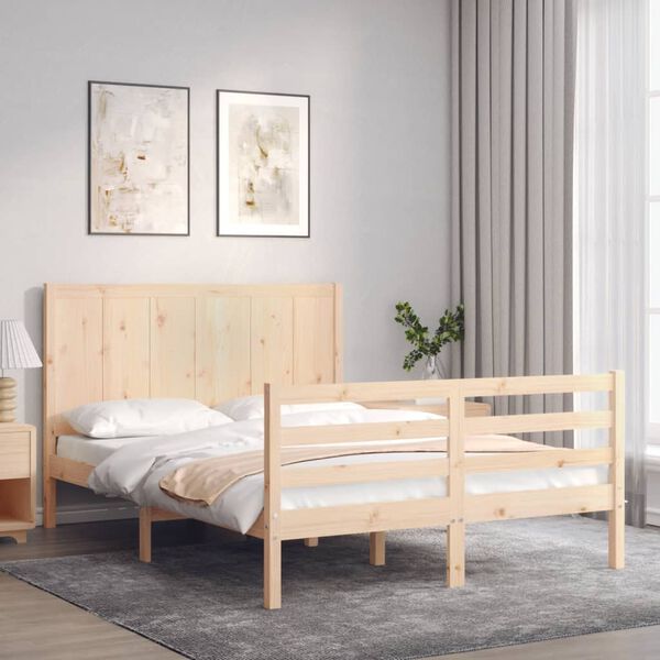 vidaXL Bed Frame without Mattress 120x200 cm Solid Wood