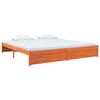 vidaXL Bed Frame Wax Brown 200 x 200 cm Solid Pine Wood
