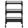 vidaXL Kitchen Trolley Black Oak 50 x 35 x 75.5 cm Engineered Wood