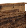 vidaXL Bed Frame with Headboard Old Wood 200 x 200 cm Solid Pine Wood