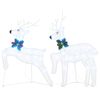 vidaXL LED Reindeers 2 pcs Cold White Fabric