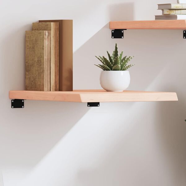 vidaXL Wall Shelf 40x60x(2-4) cm Untreated Solid Wood Oak