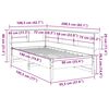 vidaXL Bookcase Bed without Mattress Wax Brown 90x190 cm Solid Wood Pine