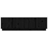 vidaXL TV Cabinet Black 140x40x40 cm Solid Wood Pine