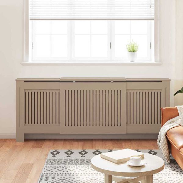 vidaXL Radiator Cover 2 pcs Brown 205 x 20.5 x 81.5cm Engineered Wood