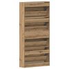 vidaXL Shoe Cabinet Artisan Oak 80 x 21 x 163.5 cm Engineered Wood
