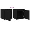 vidaXL Wall-Mounted Bedside Cabinet Black 38x34x40 cm