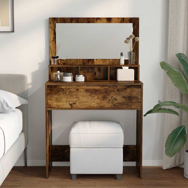 vidaXL Bedroom Dressing Tables Smoked Oak 80 x 39.6 x 135 cm