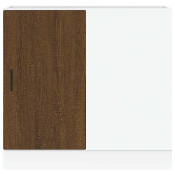 vidaXL Kitchen Base Cabinet Lyon Brown Oak Engineered Wood