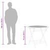 vidaXL Folding Garden Table &Oslash;90x75 cm Solid Eucalyptus Wood