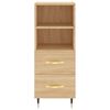 vidaXL Sideboard Sonoma Oak 34.5x34x90 cm Engineered Wood