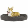 vidaXL Dog Bed Dark Grey 70x55x23 cm Plush