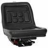 vidaXL Tractor Seat with Suspension Black 39.5 x 52 x 43 cm