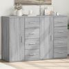 vidaXL Sideboards 2 pcs Grey Sonoma 59x39x80 cm Engineered Wood