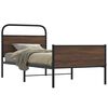 vidaXL Bed Frame without Mattress 100x190 cm Brown Oak Engineered Wood
