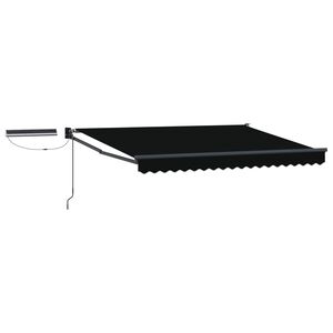 vidaXL Electric Retractable Awning Black and Anthracite 3 x 2.5 m