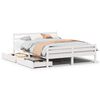 vidaXL Bed Frame without Mattress White 150x200 cm Solid Wood Pine