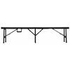 Perel Folding Bench with Wicker Pattern Black FP160R
