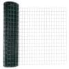 vidaXL Euro Fence Green 1 x 25m PVC-coated iron