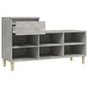 vidaXL Shoe Cabinet Concrete Grey 102x36x60 cm Engineered Wood