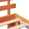 vidaXL Bed Frame with Headboard Wax Brown 100 x 200 cm Solid Pine Wood