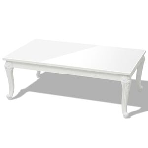 vidaXL Coffee Table 115x65x42 cm High Gloss White