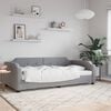 vidaXL Day Bed without Mattress Light Grey 90x190 cm Single Fabric