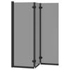 Shower Enclosure Manual Black 130 x 138 cm ESG Glass and Aluminium