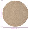 vidaXL Rug ZIZUR &Oslash; 200 cm Jute Look Indoor and Outdoor