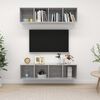 vidaXL Wall-mounted TV Cabinets 2 pcs Concrete Grey Engineered Wood