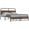 vidaXL Bed Frame without Mattress 150x200 cm Brown Oak Engineered Wood