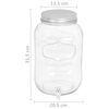 vidaXL Beverage Dispensers 2 pcs 8050 ml Glass