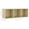 vidaXL TV Cabinets 2 pcs Sonoma Oak 107x35x37 cm Engineered Wood