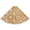 vidaXL Luxury Christmas Tree Skirt with Sock Yellow 122 cm Fabric