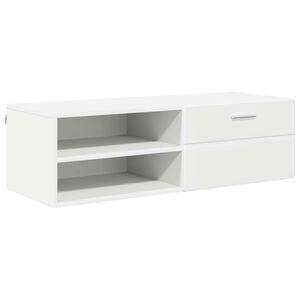 vidaXL Wooden Cabinet 100.5 x 39 x 30 cm White Engineered Wood
