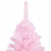vidaXL Artificial Pre-lit Christmas Tree with Ball Set Pink 120 cm PVC