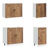 vidaXL 7 Piece Kitchen Cabinet Set Porto Old Wood Engineered Wood