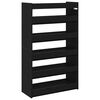 vidaXL Shoe Rack Black 60x25x100 cm Engineered Wood