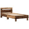 vidaXL Bed Frame with Headboard Old wood 100 x 200 cm Engineered wood