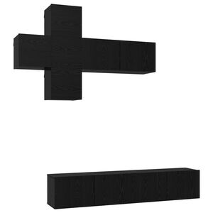 vidaXL TV Cabinet Set Wall-mounted 3 pcs Engineered Wood