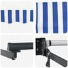 vidaXL Electric Retractable Awning Blue and White 2.5 x 2 m