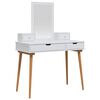 vidaXL Dressing Table Set FAUSKE 4 pcs White 100 x 50 x 143 cm