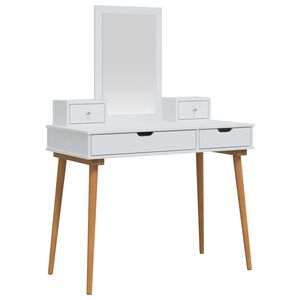vidaXL Dressing Table Set FAUSKE 4 pcs White 100 x 50 x 143 cm