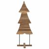 vidaXL Christmas Tree with Stand Brown 90 cm Solid teak wood