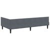 vidaXL Corner Bed Frame with Headboard Dark Grey 90 cm x 200 cm Velvet