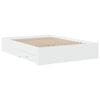 vidaXL Bed Frame with Drawers without Mattress White 120x190 cm Small Double