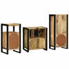 vidaXL Bathroom Furniture Set with Shelf 3 pcs Brown Solid Mango Wood