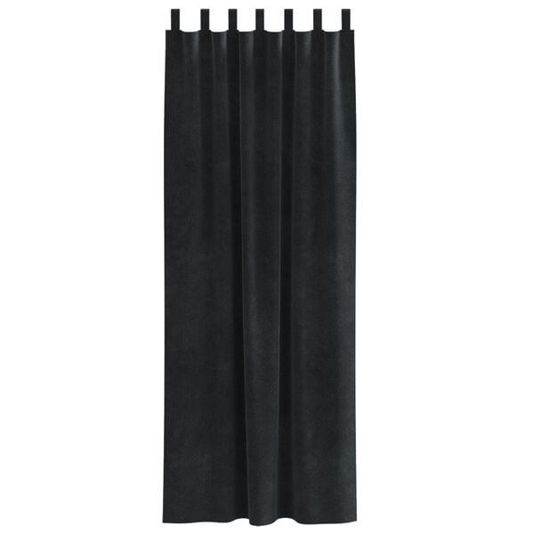 vidaXL Blackout Curtains 2 pcs Black 140 x 225 cm Velvet