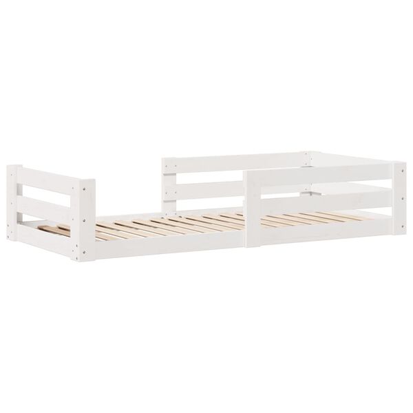 vidaXL Bed Frame without Mattress White 80x200 cm Solid Wood Pine