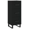 vidaXL Highboard Black 34.5x34x180 cm Engineered Wood